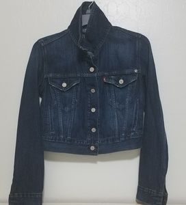 Levi's Distressed Cropped Denim jacket